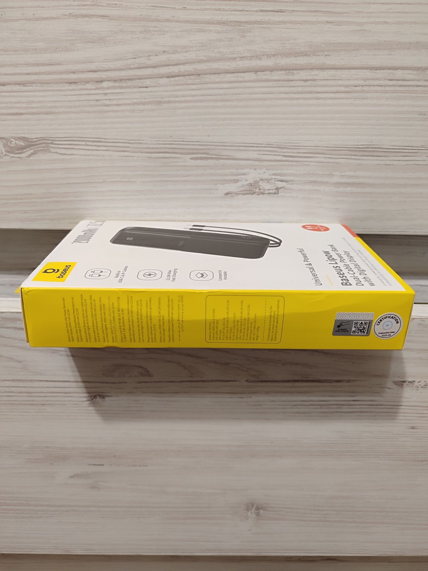 Новий powerbank повербанк Baseus Lipow 20000mAh 22.5W Оригінал