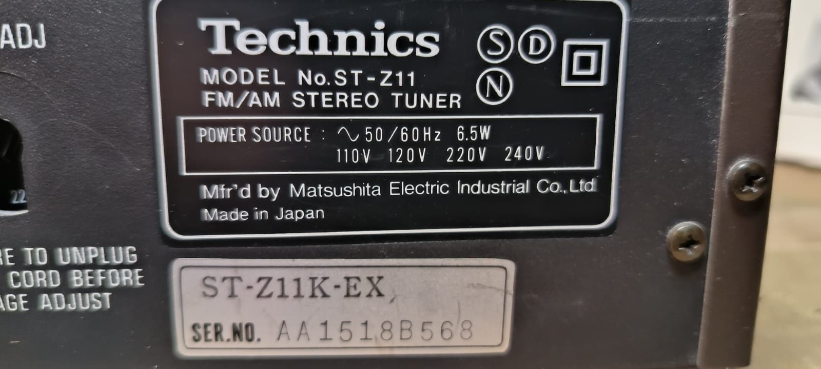 Technics ST-Z11 FM / AM TUNER STEREO sprawny
Made in Japan

SPRZĘT 100