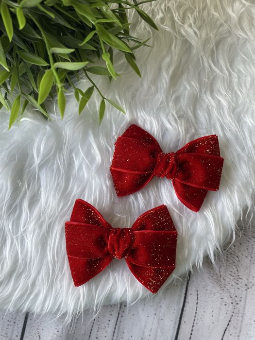 Świąteczne kokardki na spinkach