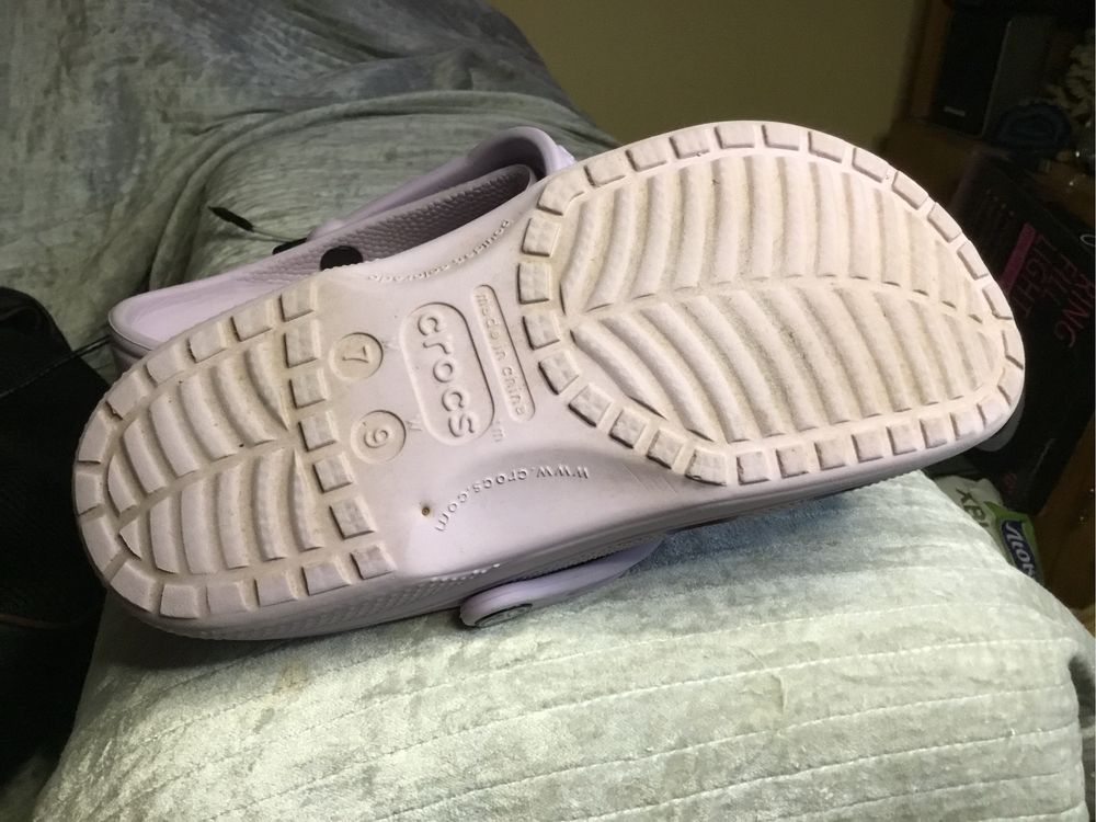 Женские сабо Crocs крокси лавандові W9 25см