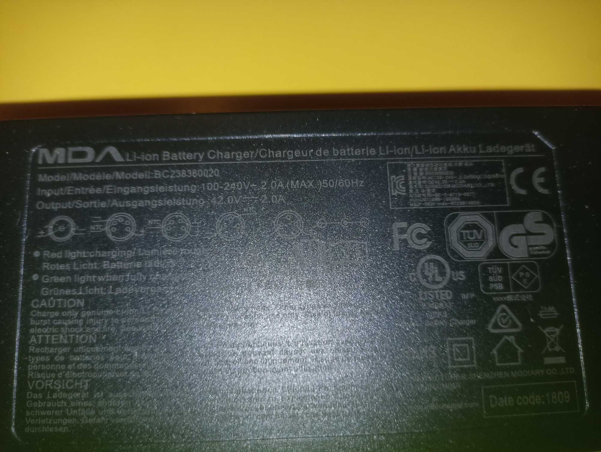 Carregador trotinete xiaomi