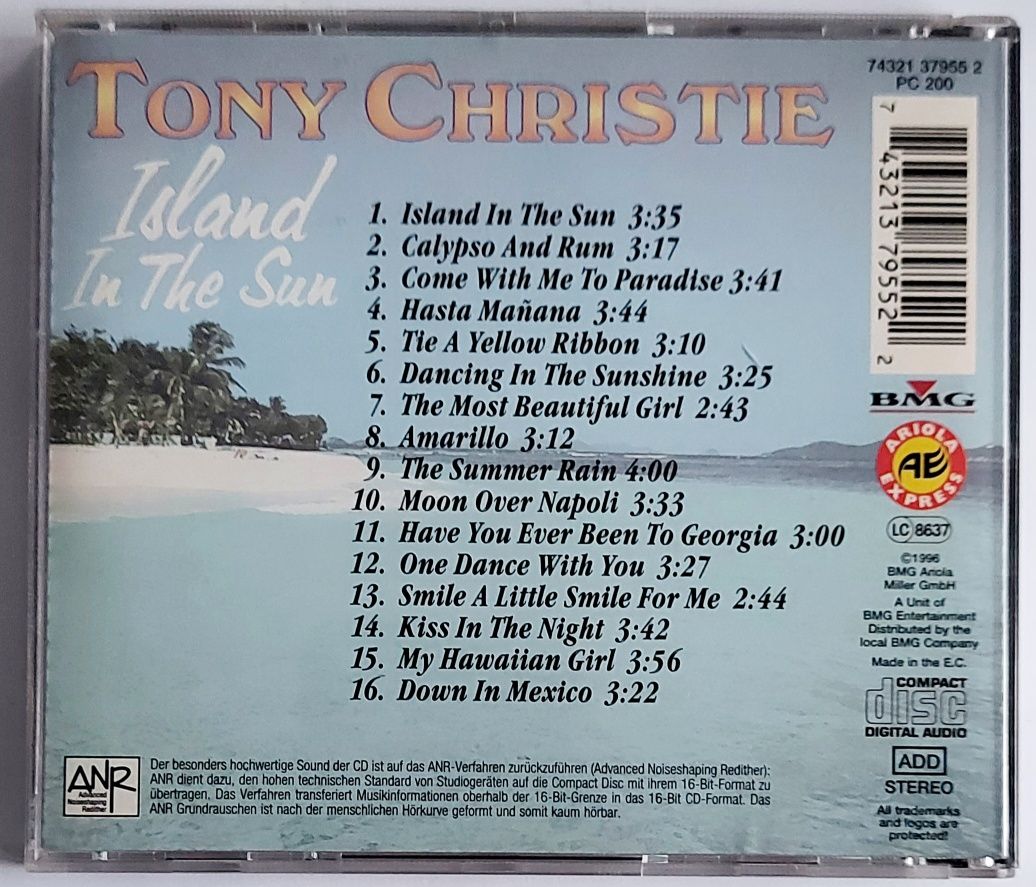 Tony Christie Island In The Sun 1996r