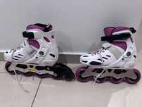 Rolki dziecięce dziewczęce powerslide khaan jr pink regulowane 31-34
