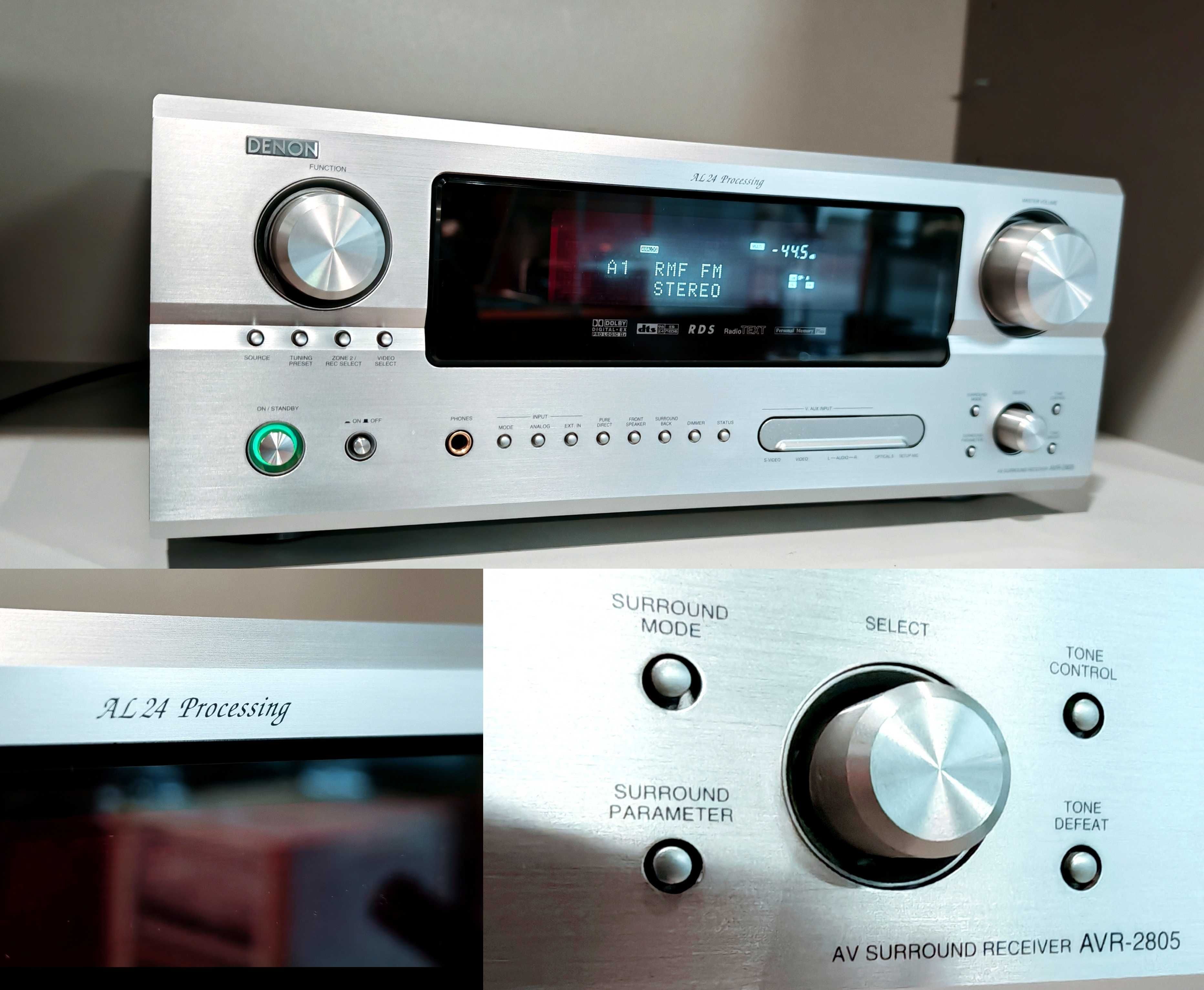 Amplituner 7.1 Denon AVR-2805 Pilot ALPHA 24Plus SHARC Dolby DTS JAPAN