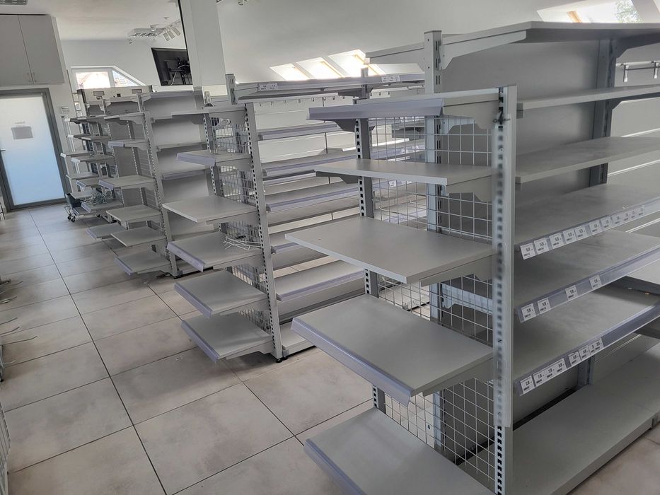 Regały Gondole Metalowe Modułowe Wyposażenie Likwidacja sklepu