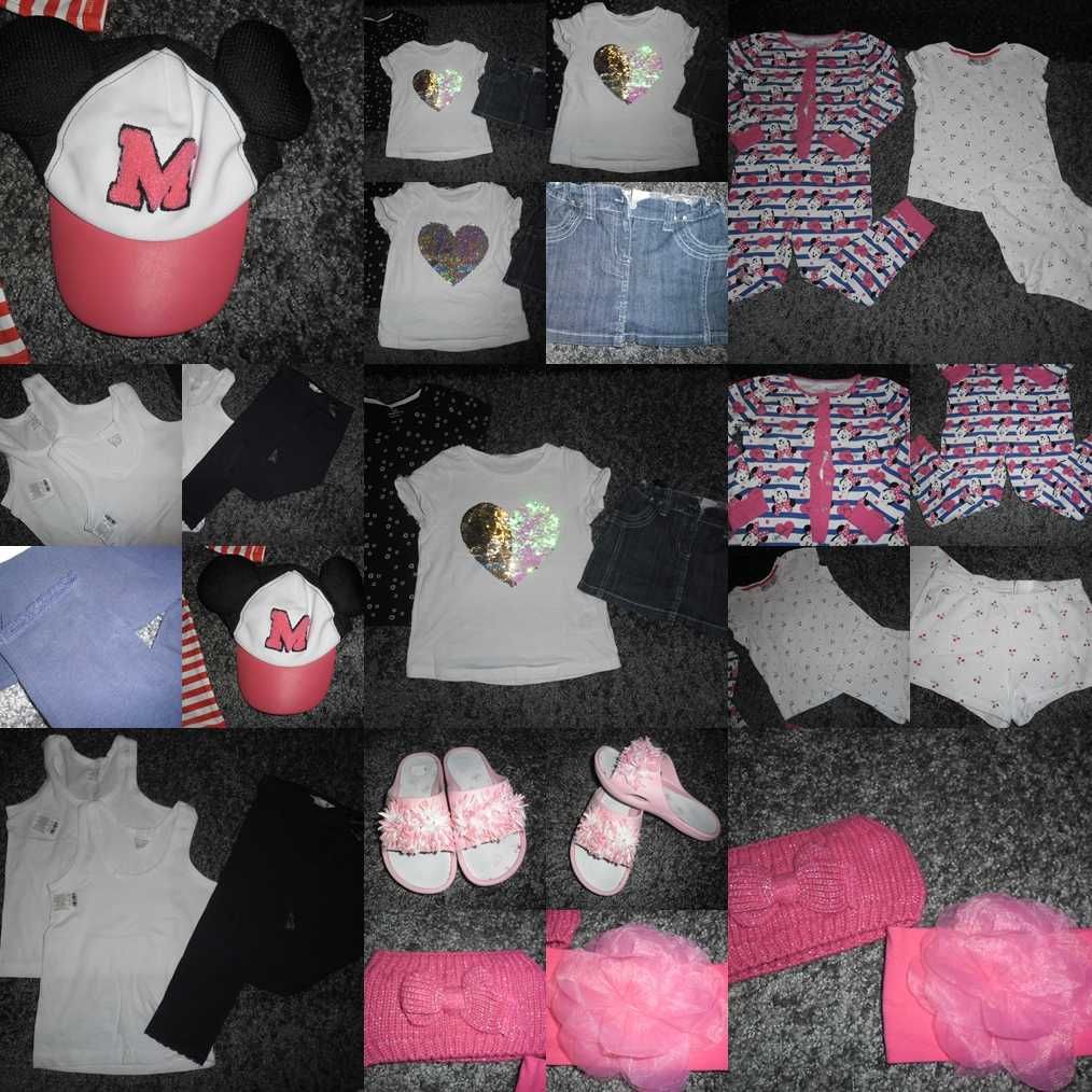 H&M,next,zara PAKA firmo DLA córci -lato 122/128- 6-8 lat 57szt+gratis