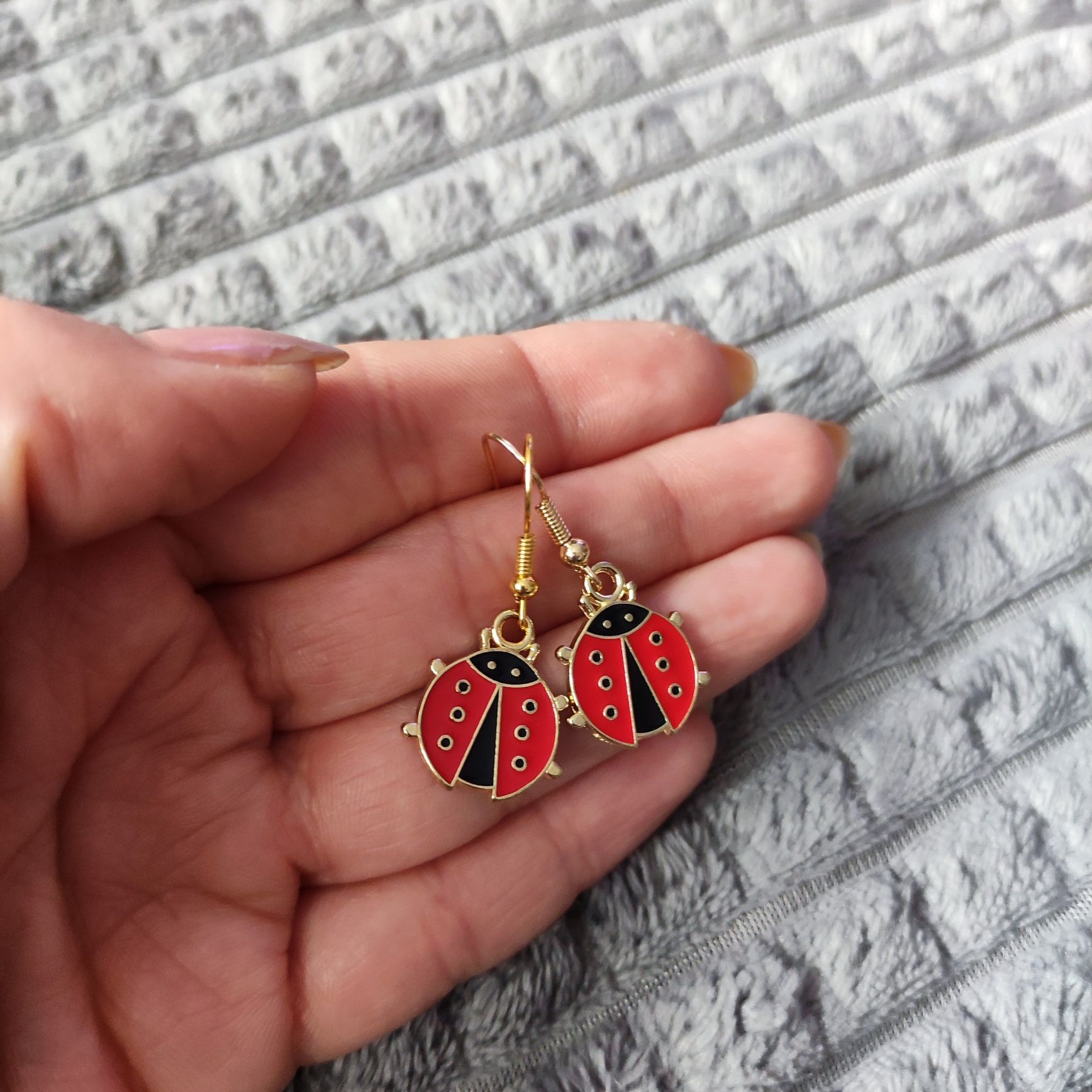 Biedronka kolczyki earrings ladybug dla dziewczynki kobiety  kolczyki