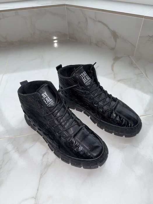 Чоловічі зимові черевики еко-шкіра