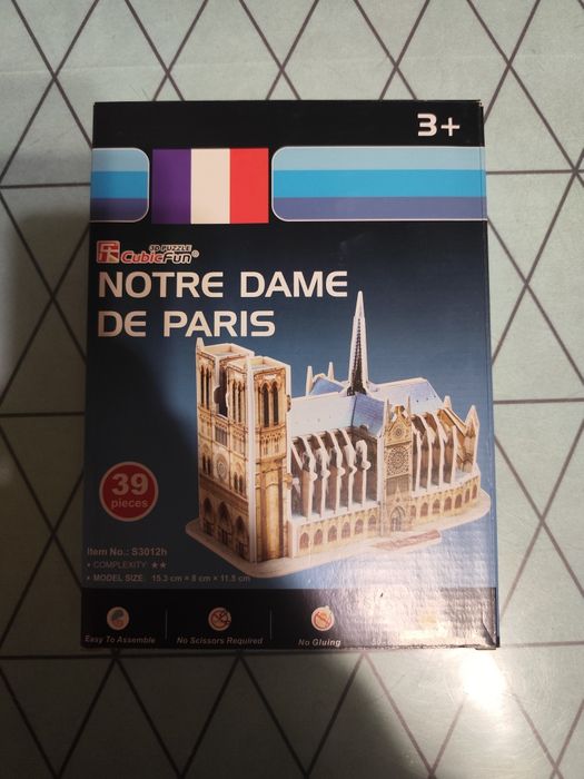 3D пазл Нотр-Дам-де-Пари 39 штук