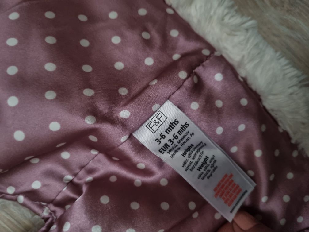 Bezrękawnik roz 62 68 F&F kurteczka dla dziewczynki