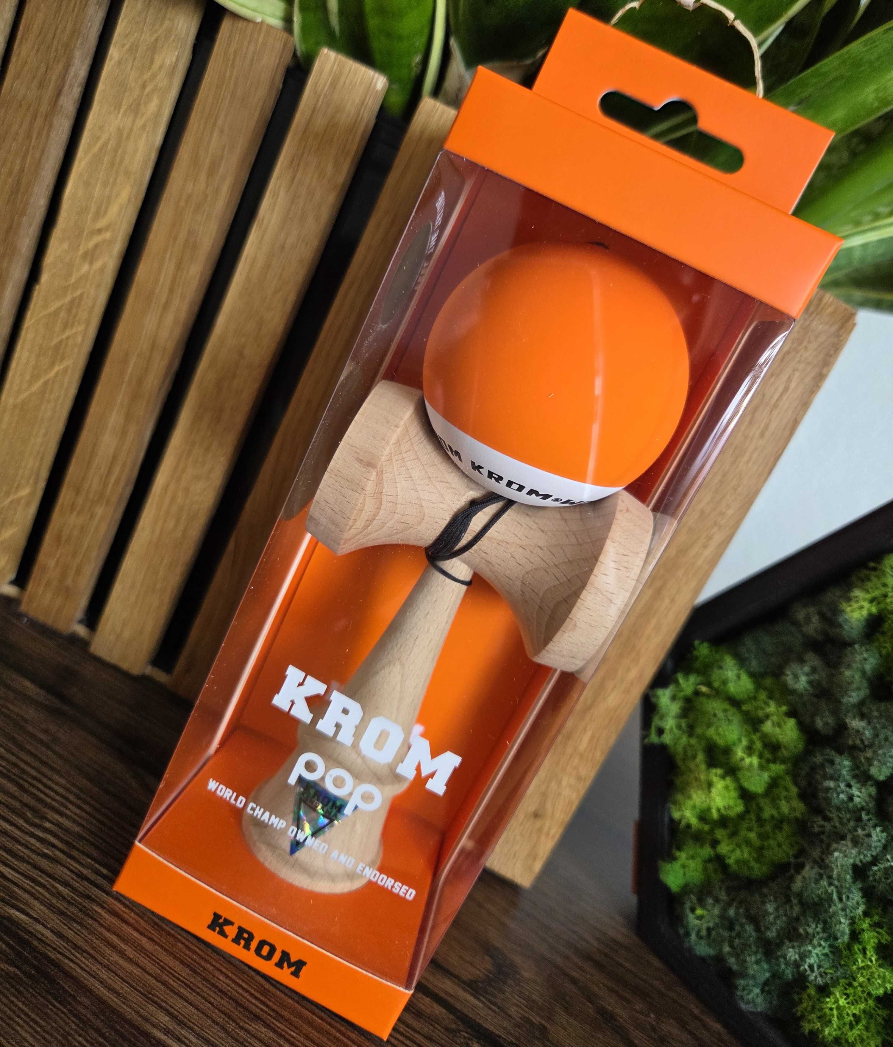 Kendama KROM POP pomarańczowa oryginał, szybka wysyłka 24 h!