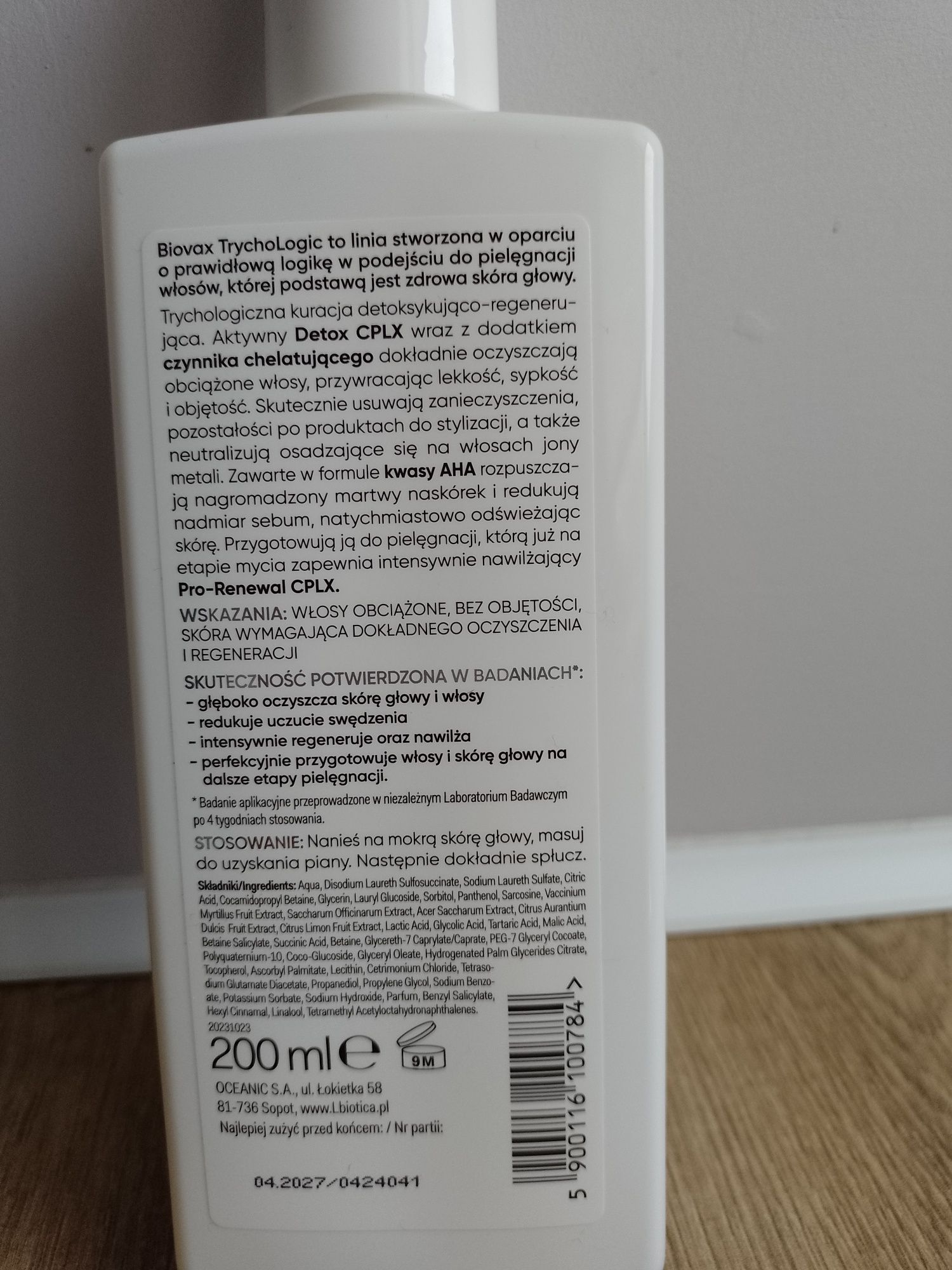 Biovax Trychologic advanced detoks szampon 200 ml
