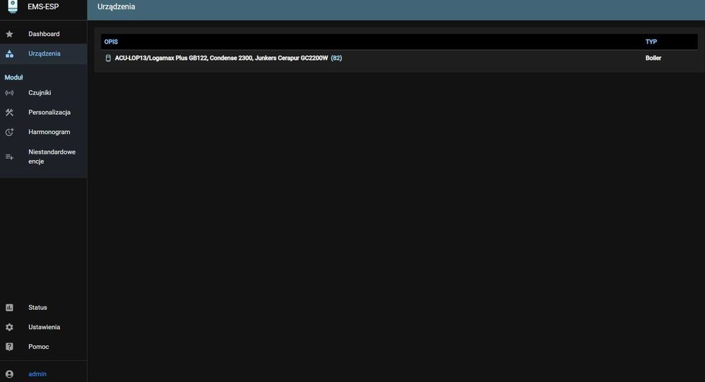 Interfejs smart EMS do pieca kotła pompy ciepła Buderus Bosch Junkers