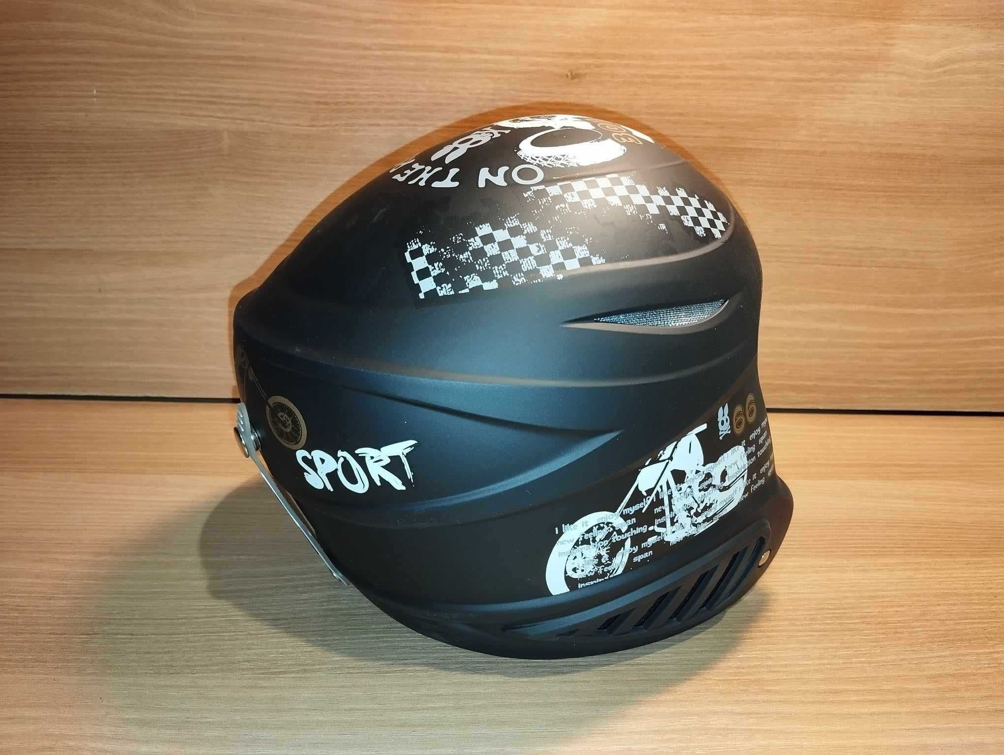 Kask Dziecięcy - Rozmiar S - 53-55 cm - Kolor Czarny