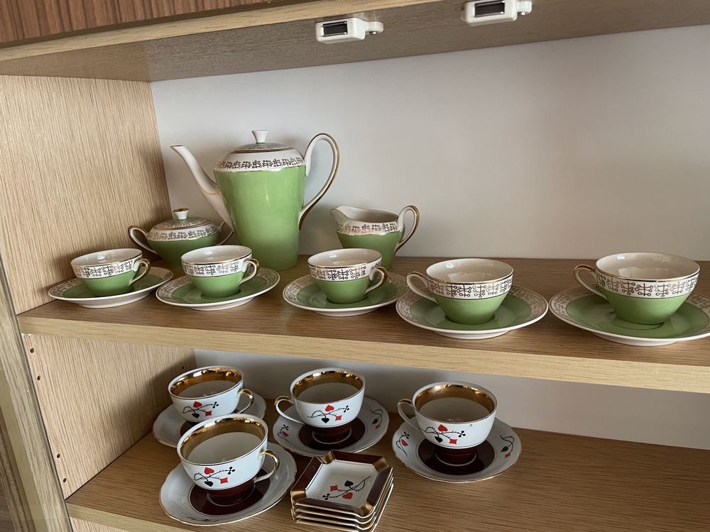 Zestaw kawowy serwis do herbaty herbaciany chodzierz z PRL lata 65-70