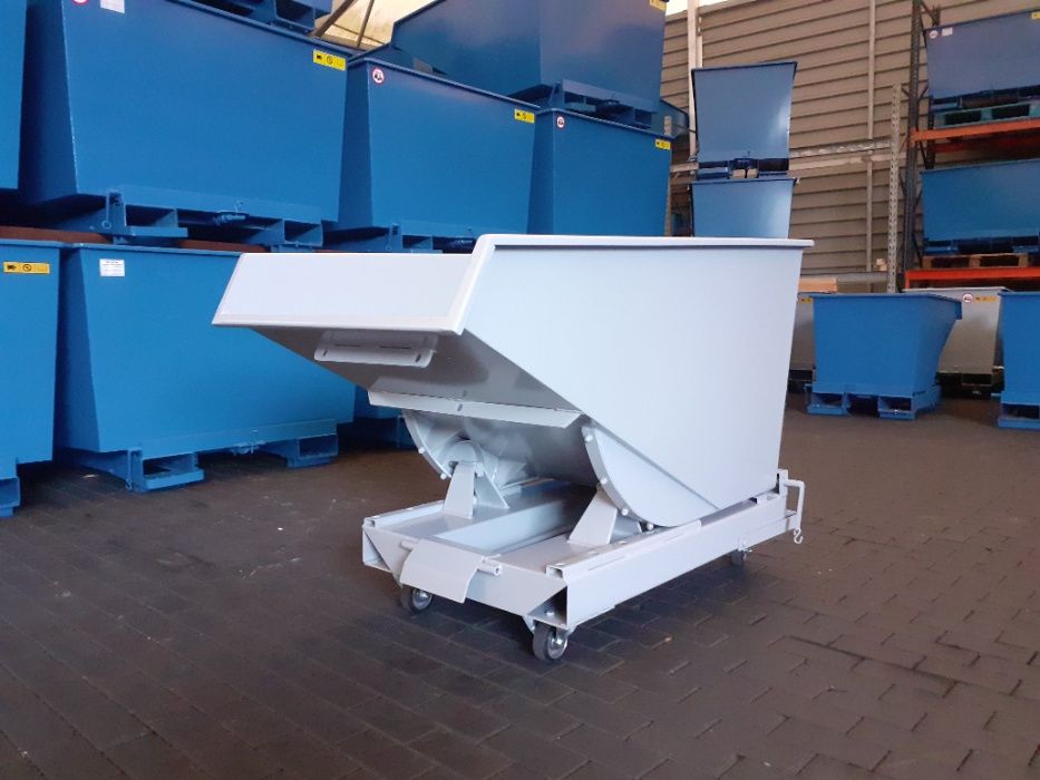 Pojemnik metalowy pod maszynę CNC / na wióry złom / Wywrotka 600L HQ