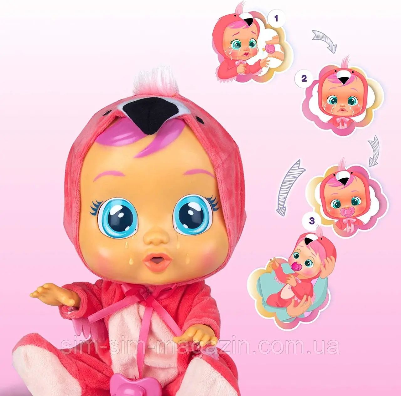 Лялька плакса Cry Babies 31 см Фламинго, майже нова