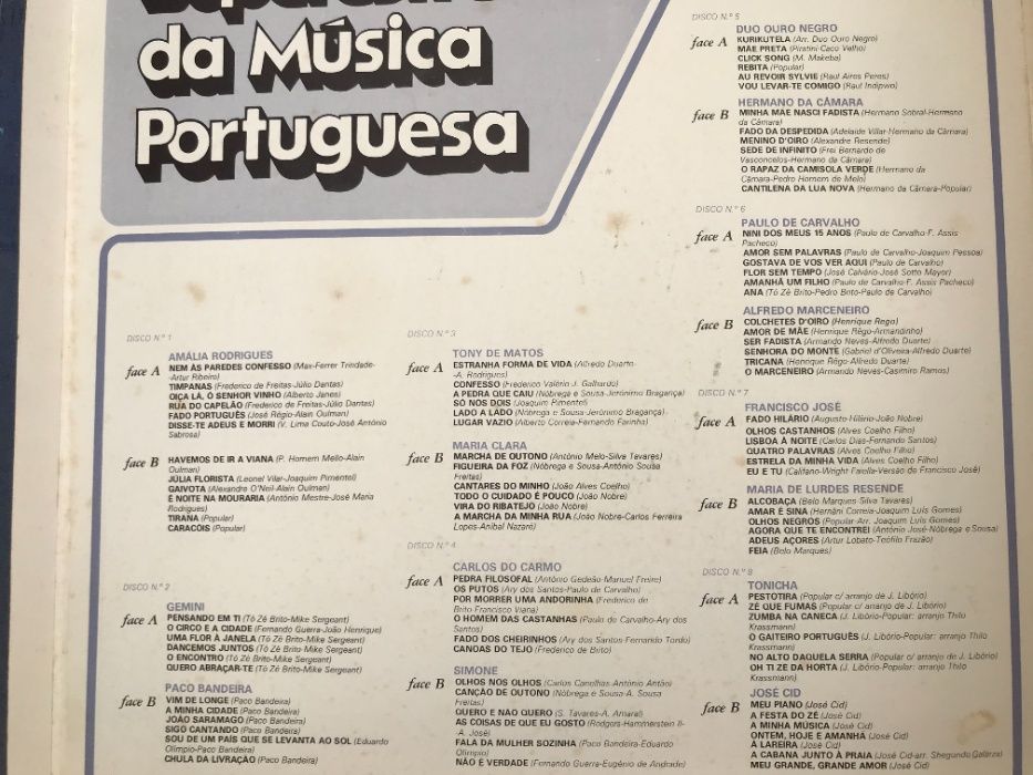 8 vinil Coletânea ''Super estrelas da música Portuguesa''