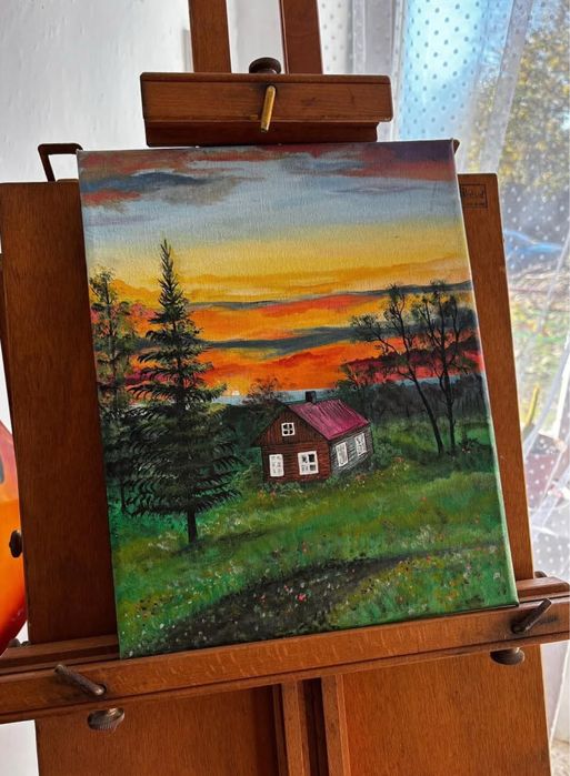 Obraz malowany akrylami 30\22cm