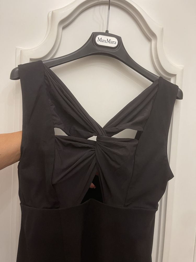 MAX MARA piękna sukienka z wiazaniem w dekolcie