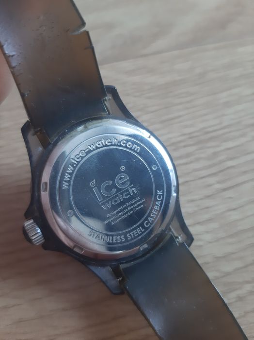 Ice Watch zegarek męski czarny silikonowy pasek oryginalny na rękę