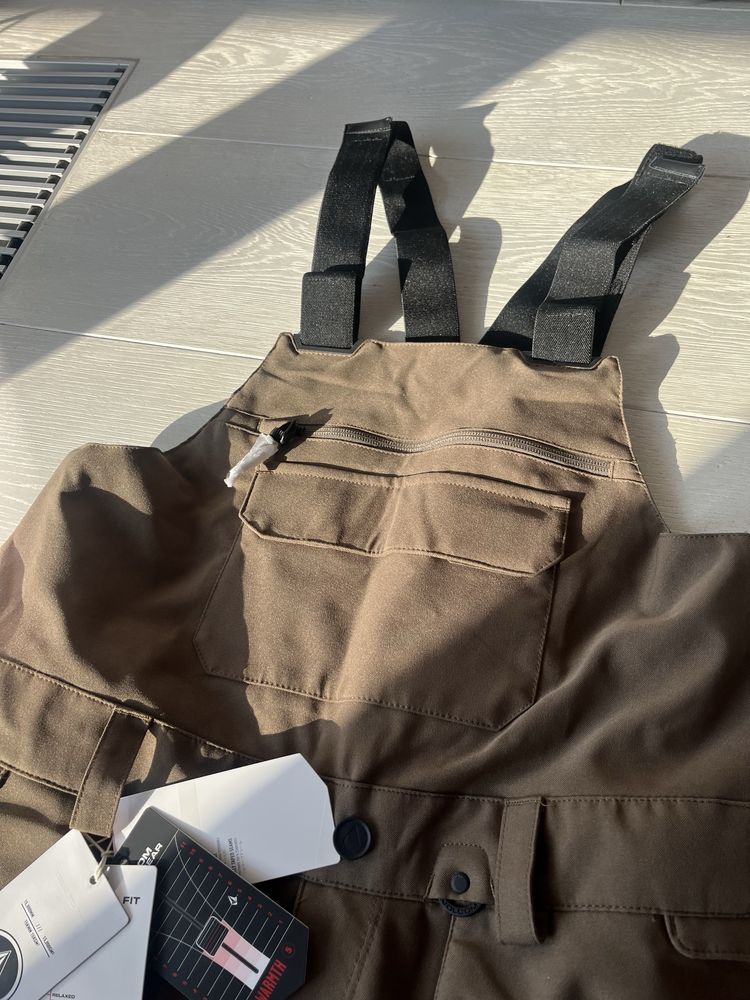 Spodnie Volcom roan bib overall 15k S  snowboard narty narciarskie