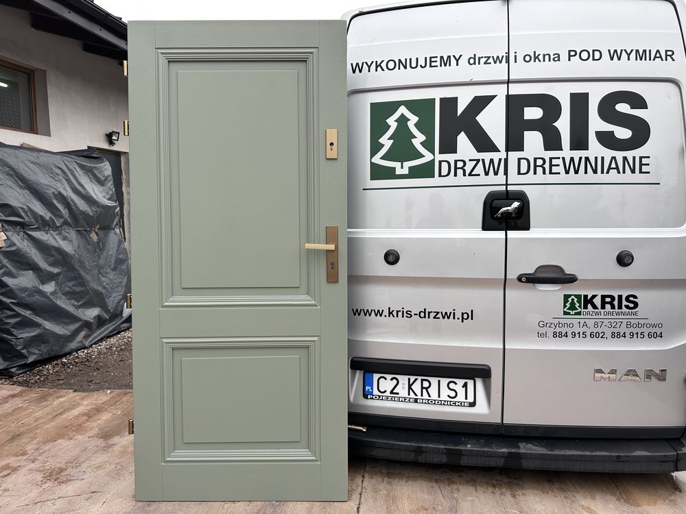 Drzwi zewnętrzne drewniane grube 75 mm Czyste powietrze Cała Polska