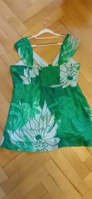 Bluzka , tunika letnia zielono biała Changes by Together r.16