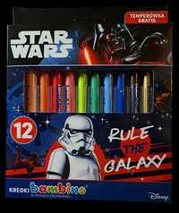 KREDKI BAMBINO Star Wars GRUBE 12 szt Temperówka