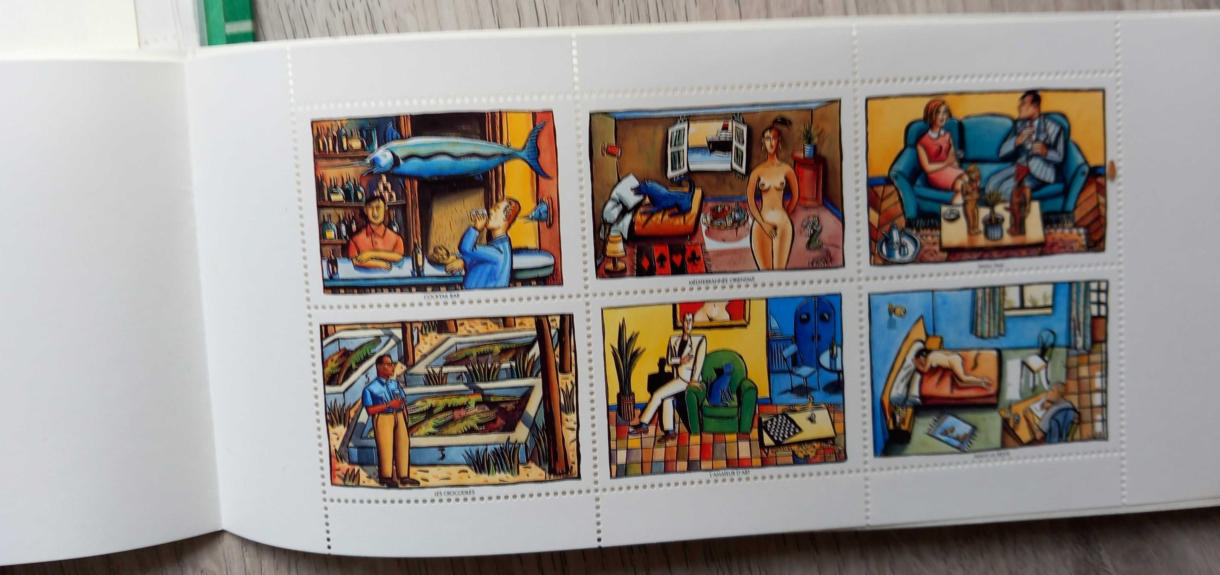 Sete selos de aguarelas de Jacques Loustal. Edição numerada. BD