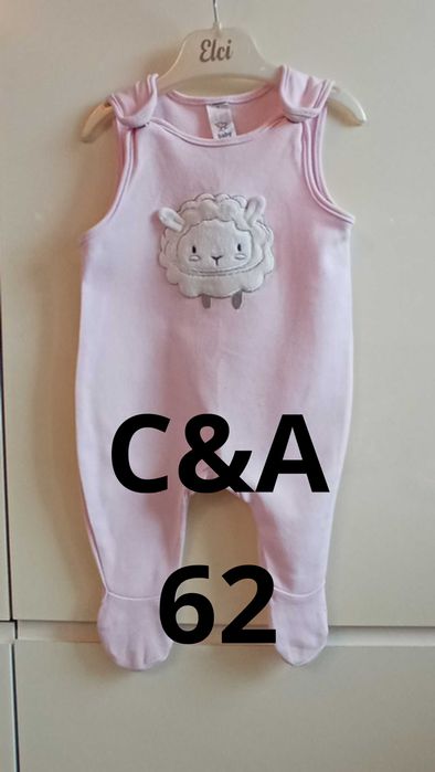 Śpioszki dla dziewczynki owieczka r. 62 C&A