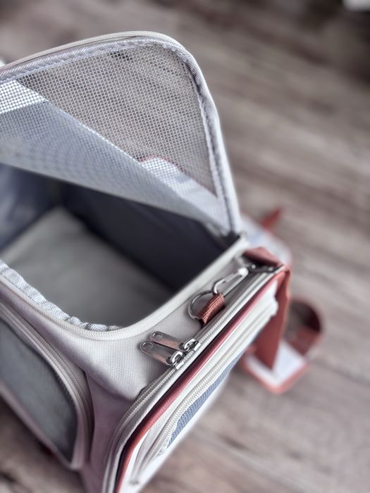 Transporter Torba Podróżna pies kot Królik Pupil retro paski