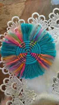 Podkładka / serwetka kolorowa makrama handmade