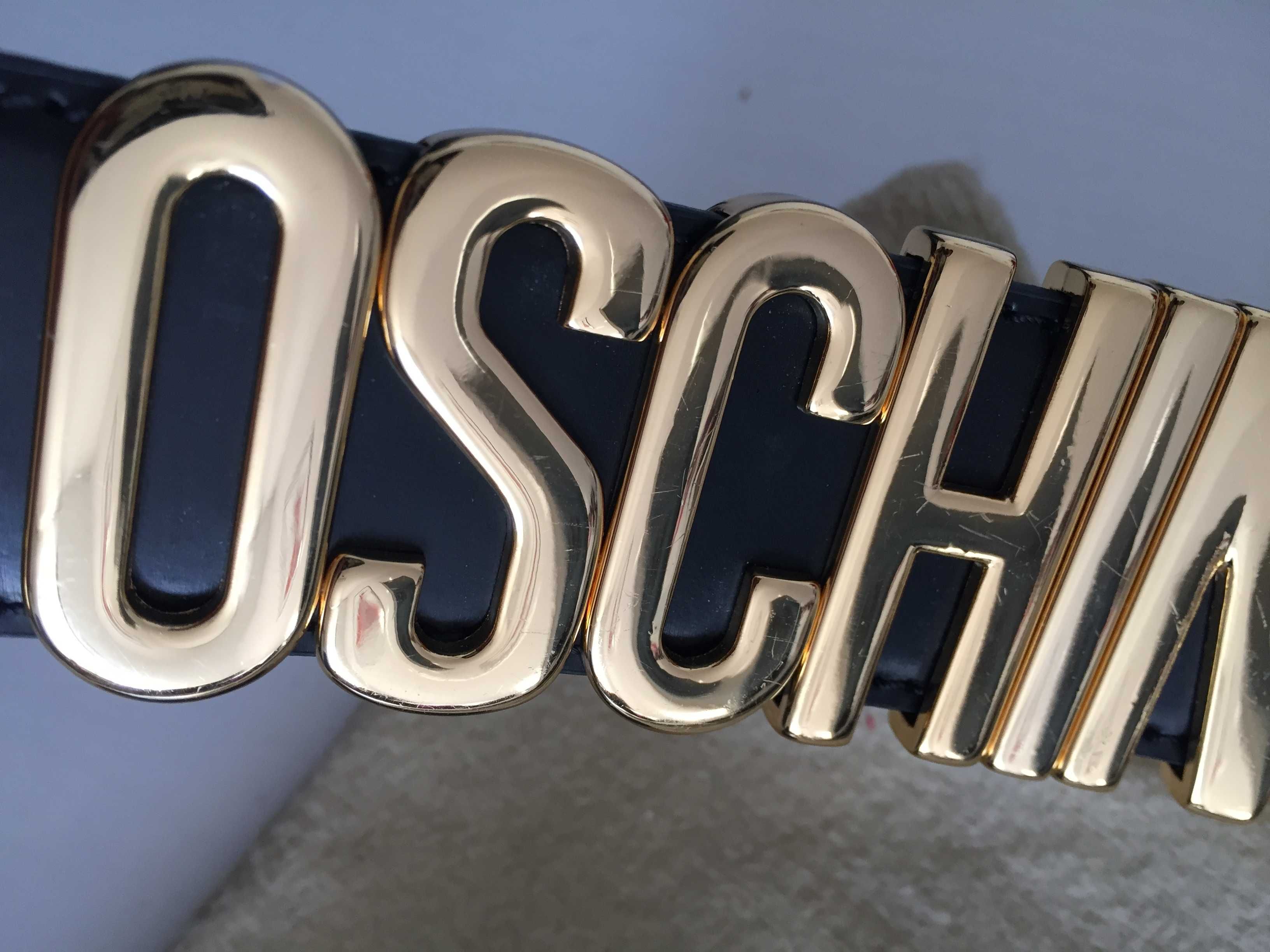 Skórzany pasek Moschino oryginalny