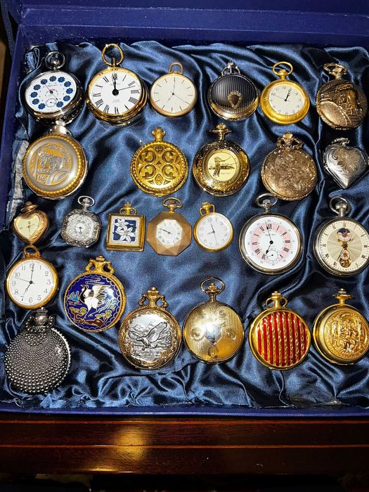 49X Relógios de bolso ART GALLERY com caixa e papéis