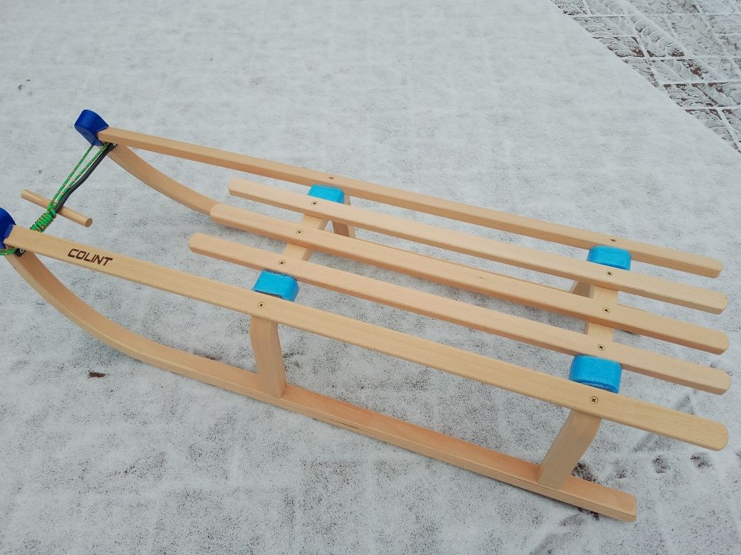 Sanki Drewniane Proste 100 cm.