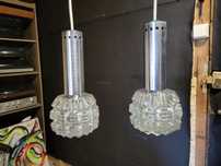 Lampa  szklana podwójna vintage