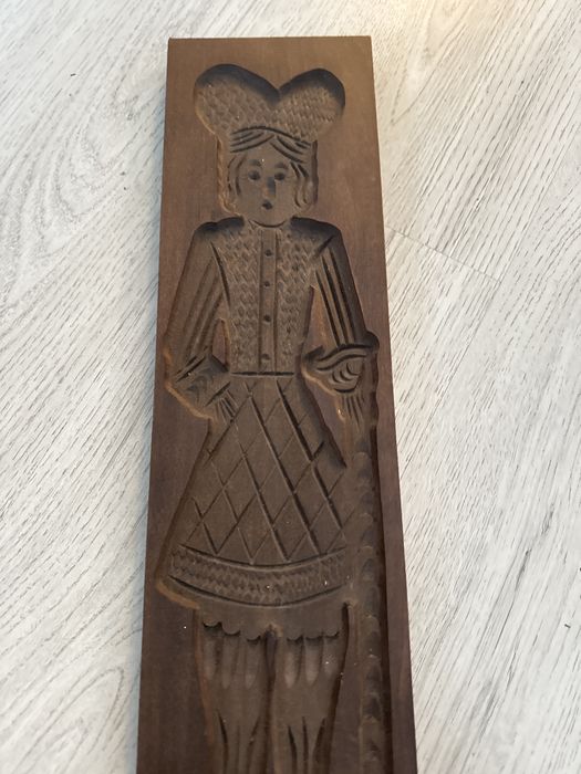 Stara jak nowa forma snycerska do piernikow drewniana rzezbiona