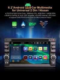 Auto radio Universal Nissan Android 13 64GB radio/dvd/cd/usb/sd/gps