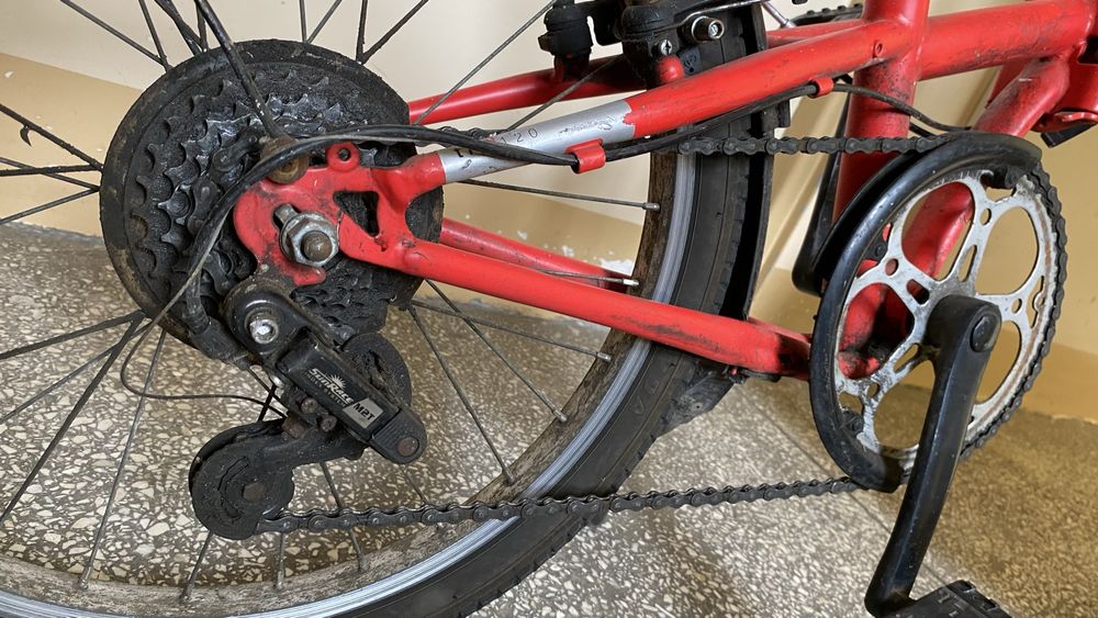 Rower Btwin tilt 120 czerwony 20" skladany składak
