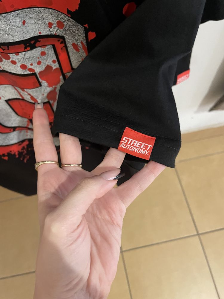 Street autonomy czarna koszulka tshirt męski