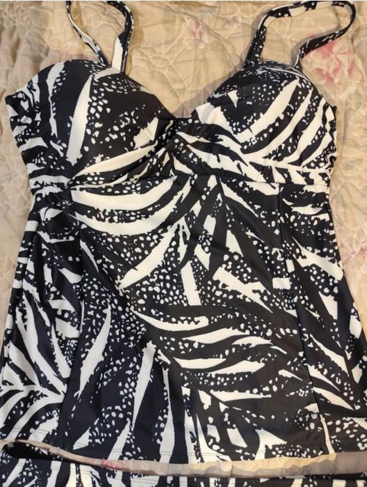 Шикарний стильний купальник танкіні майка та плавки в басейн пляж.