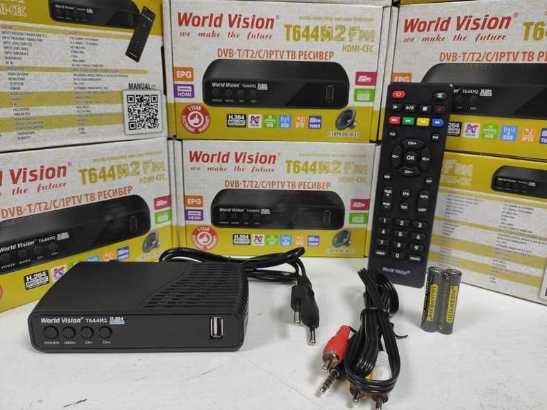 Приставка Т2 тюнер Т2 ресивер Гаранти WV T644M2 FM YouTube MeGoGo IPTV