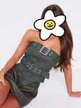Top modny gorset skórzany eko bandeau PrettyLittleThing z metkami wamp