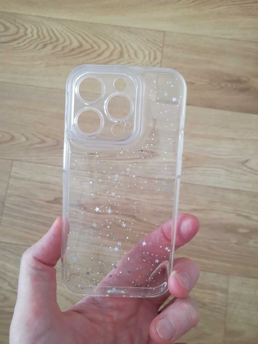 Чохол прозорий з блискітками для Iphone 14 Pro НОВИЙ!