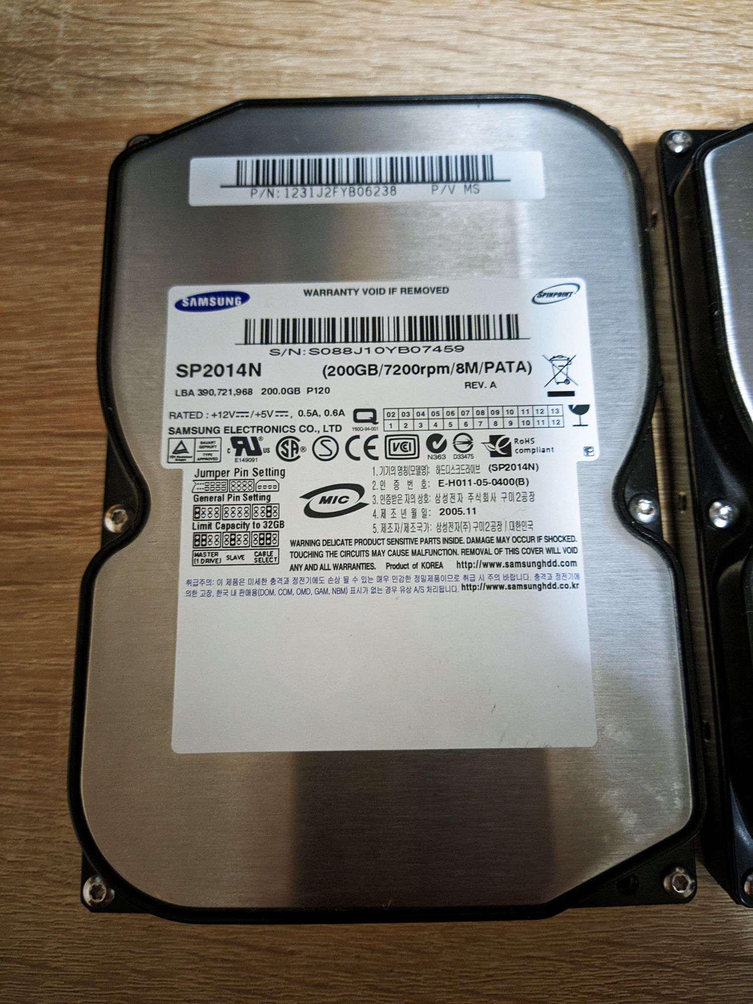 Жорсткий диск HDD Samsung IDE PATA 250GB