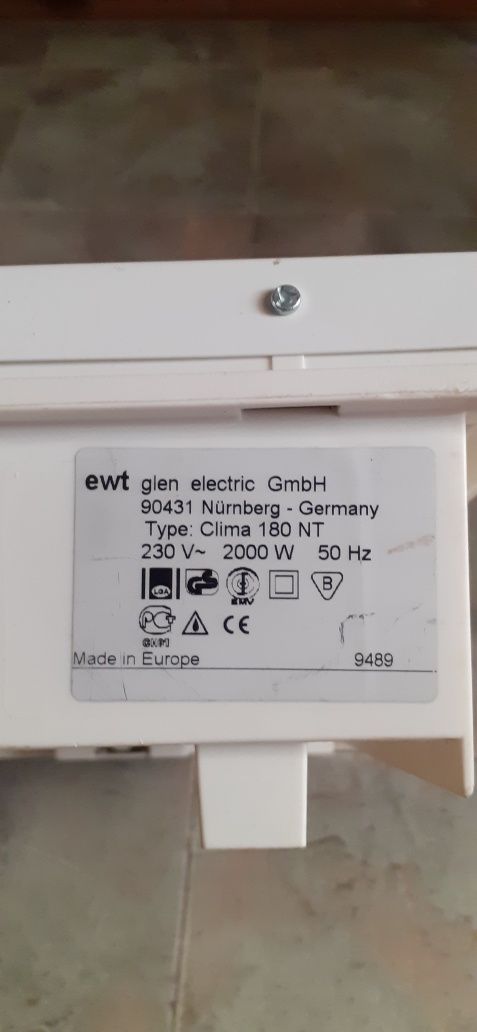 Настінний електро обігрівач   Ewt Німеччина