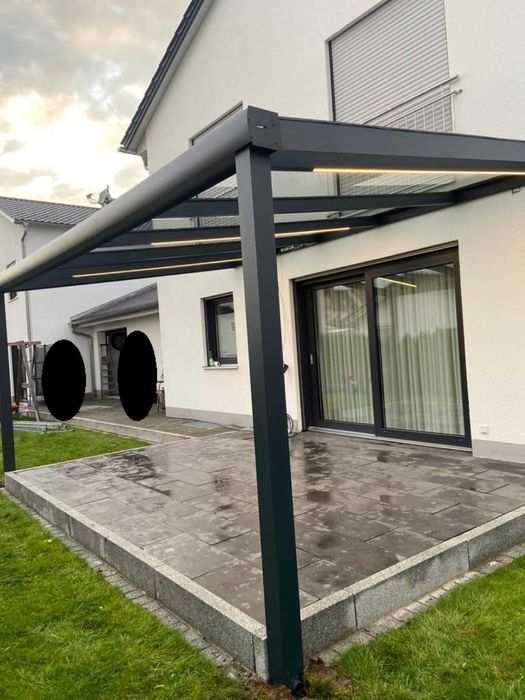 Zadaszenie Tarasu Aluminiowe wiata, SOLIDNE 500 x 350