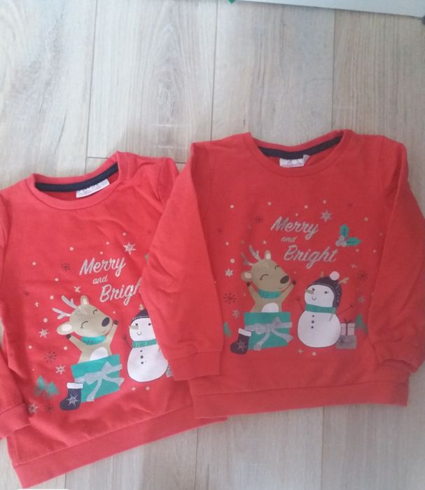 Bluzy świąteczne bliźniaki