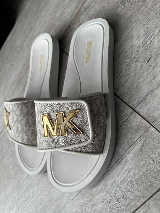 Nowe logowane klapki damskie Michael kors 37 vanillia